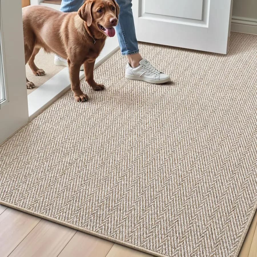 48x72 Ultra-Slim Inlet Mat, Anti-Slip Inlet Mat, Low Profile Zerbino, Unique Fish Spine Design