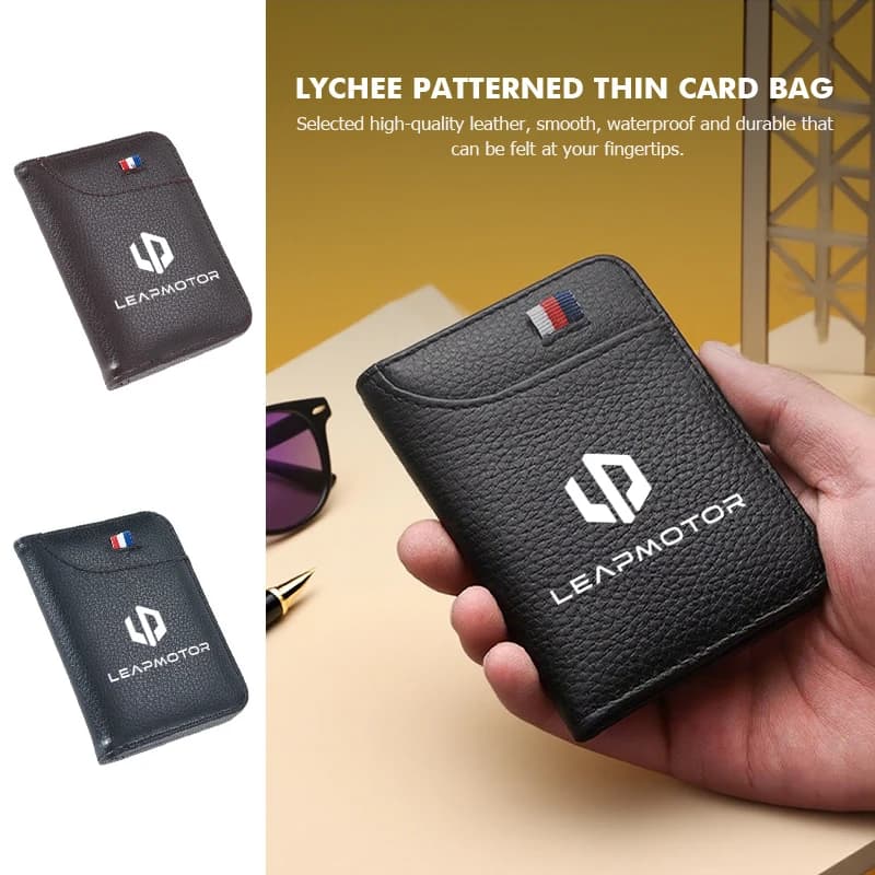 PU Leather Man Women Travel Passport Holder Credit Card Holder Case Wallet For Leapmotor T03 S01 C11 C01 C10 C16 2024 2025