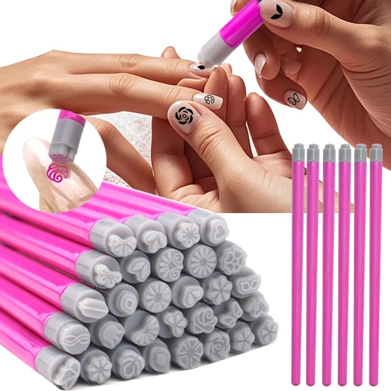 3/6/15 Pz Set Nail Art Timbro Penna Farfalla Floreale Unghie FAI DA TE Graffiti Unghie Punteggiatura Strumenti Lucidatura Pittura Disegno Strumenti Manicure