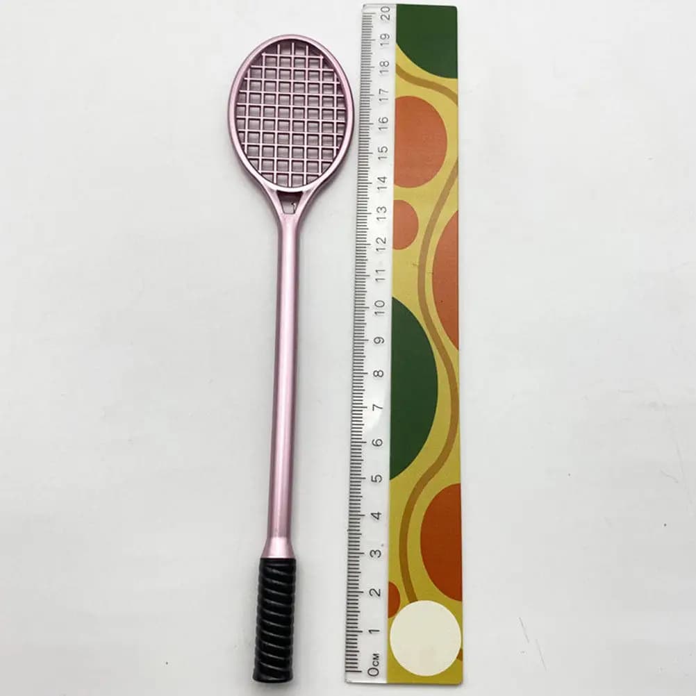 2Pcs Tennis Racket Gel Pens Black Ink Cute Fine Point Smooth Writing for School Office Teachers Students Novelty Party Favours