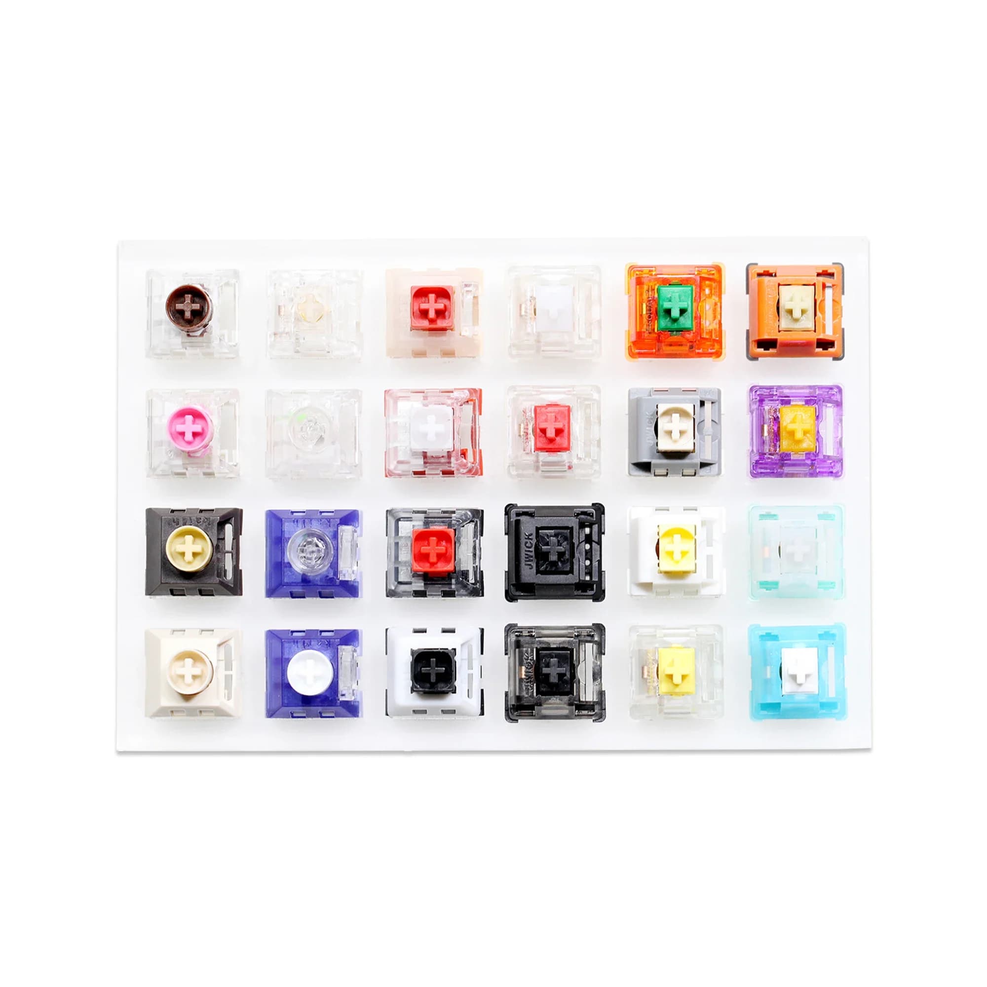 Interruttore acrilico Tester Gateron Switch Kialh Box JWICK Switch per tastiera meccanica bianco silenzioso EQUALZ TECSEE lineare