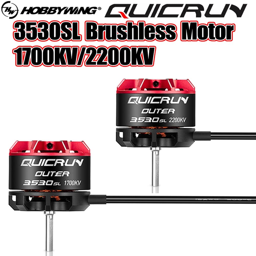 Hobbywing Quicrun Esterno 3530sl 2200kv/1700kv Motore Brushless Per 1/10 Axial Scx10 1/12 Mjx Wltoys Fms Motore Rc Auto
