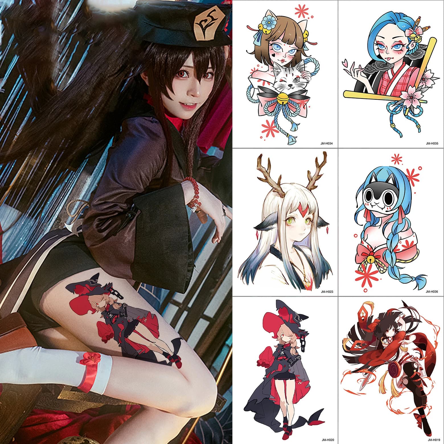Waterproof Temporary Tattoo Sticker Cartoon Sexy Snake Flower Tiger Dreamcatcher Flash Tatoo Fake Tatto for Women Men