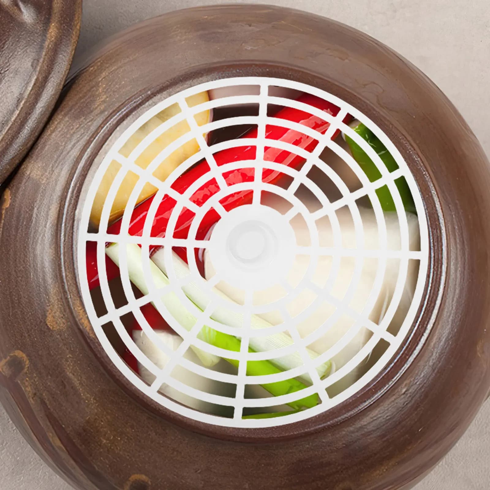 Set of 5 Grid Plates for Fermentation, Plastic Press for Baractols, Vegetable Fermentation Weights in Bocca Larga Jars