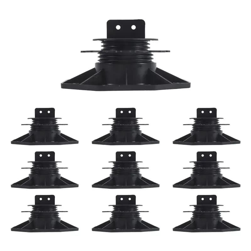 A65G-10Pack Supporto Regolabile per Pedana, Base di Supporto per Fondamenta di Piattaforme Galleggianti, Regolazione Altezza Pavimento