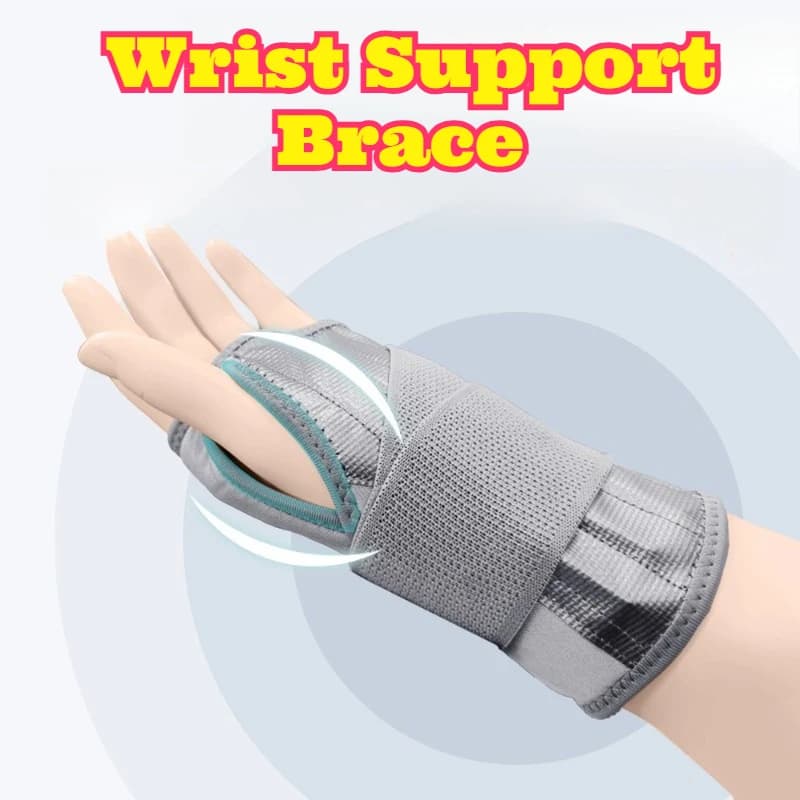 Supporto per Polso, Stabilizzatore Articolare, Fascia Compressiva Traspirante e Regolabile, Supporto Flessibile per il Dolore al Polso