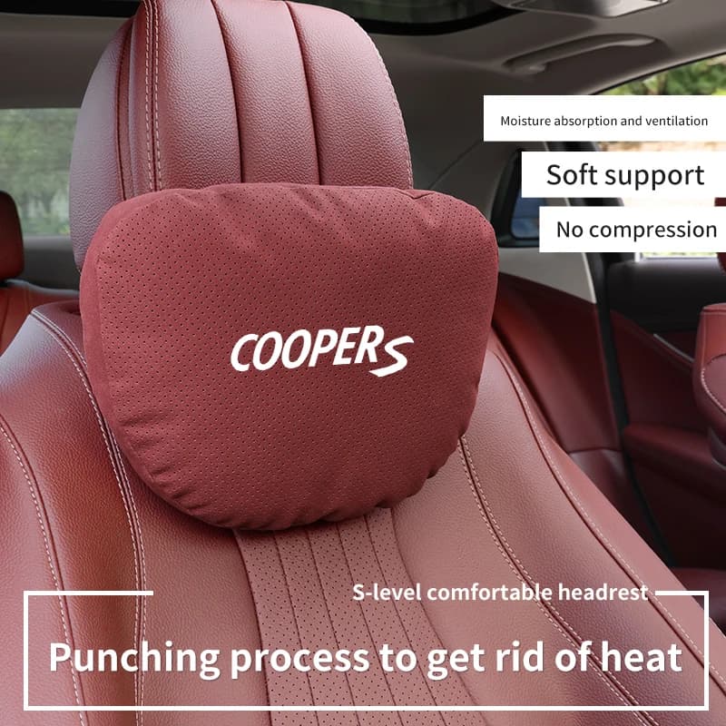 Poggiatesta per interni Auto poggiatesta per MINI Cooper S poggiatesta automatico supporto per collo sedile cuscino lombare accessori per cuscino per collo morbido
