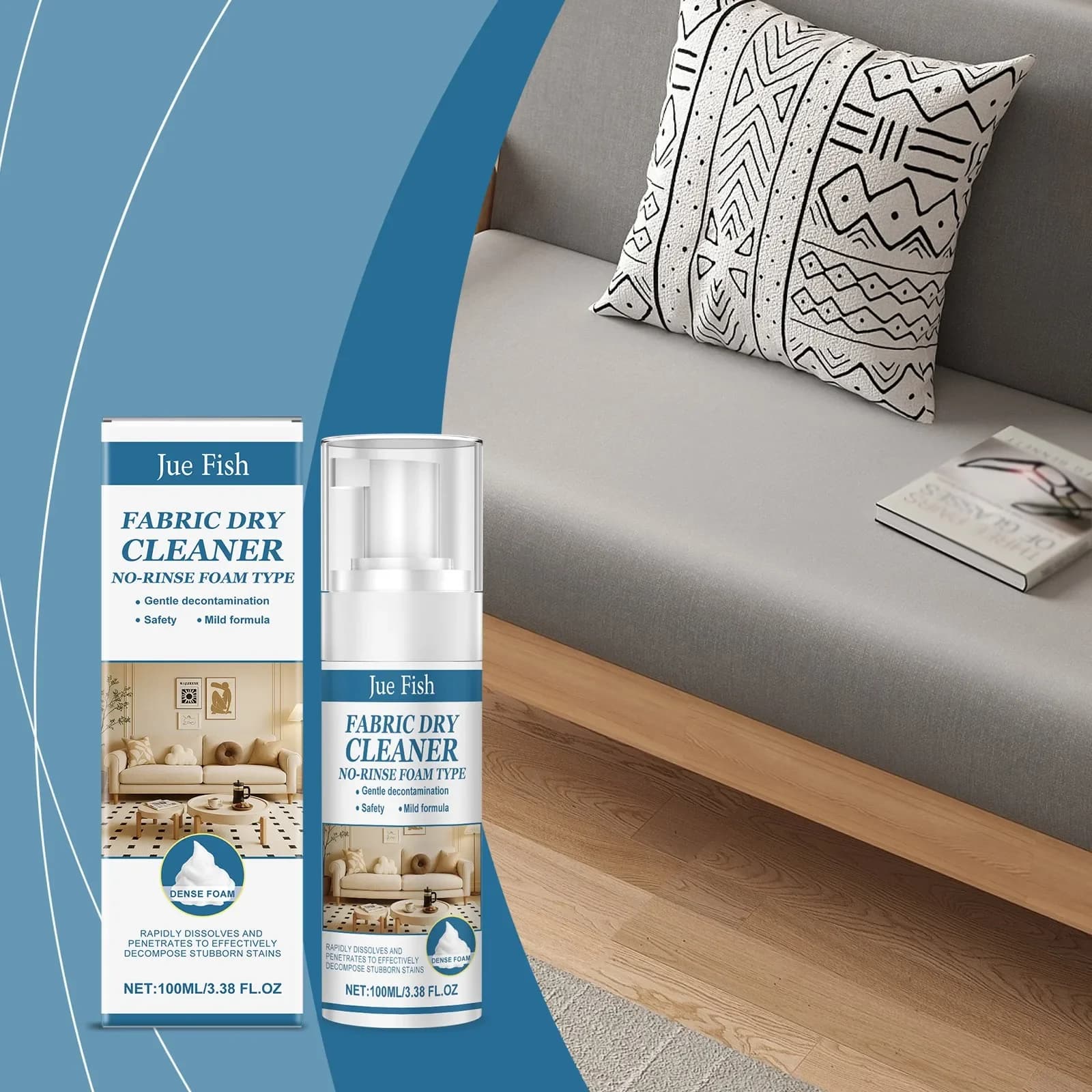 Spray detergente per divani in tessuto, potente rimozione delle macchie, pulizia domestica per soggiorno, divano, cuscino, tappeto, tappezzeria, pulizia profonda