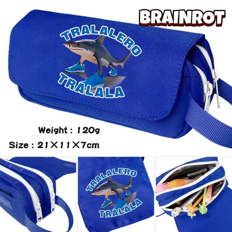 Astuccio carino italiano Brainrot Tung Tungtung Sahur Studenti di cancelleria Telala Funny Shark Forniture per ufficio Nuovi regali per il seminterrato