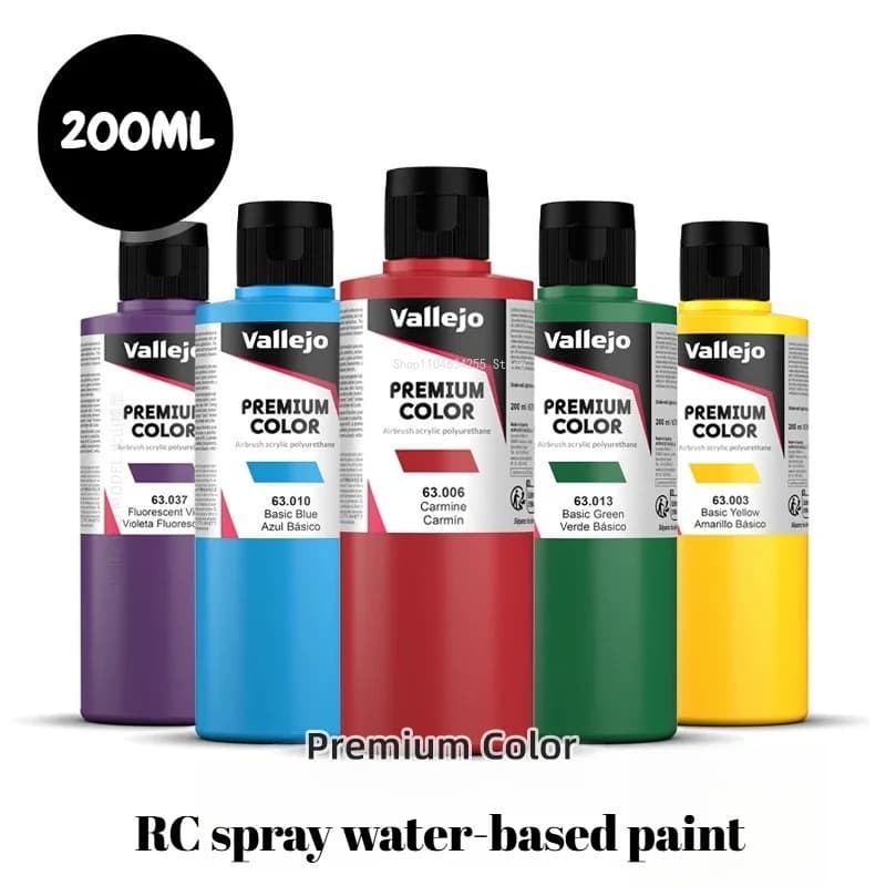 200ml Spanish Game Model Specialized Water Based Acrylic Paint Spraying and Coloring DIY Model Paint Strong Adhesion Non-fading
