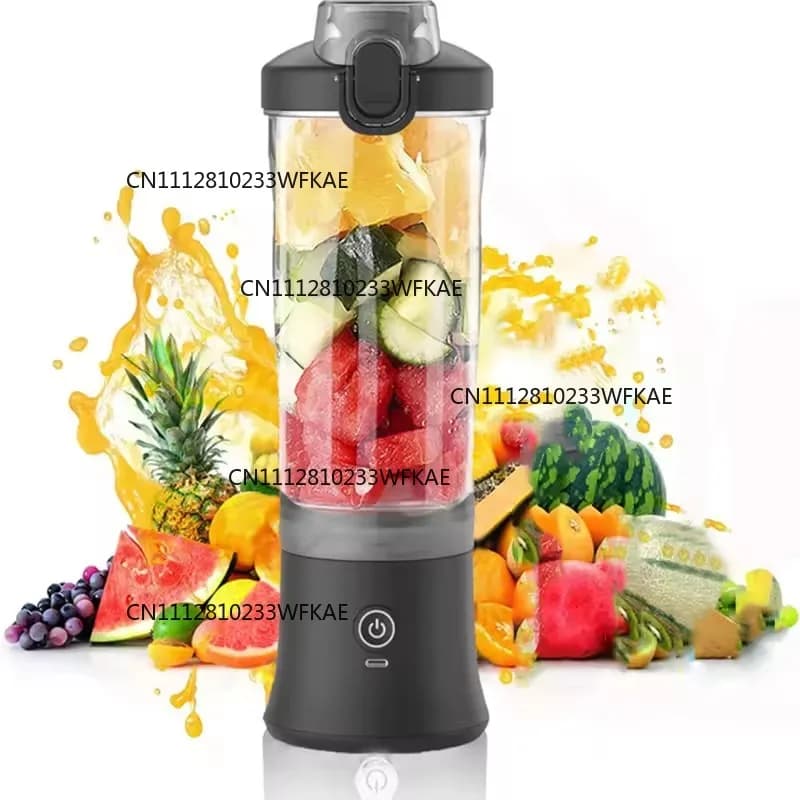 New Portable Blender 600ML Electric Juicer Fruit Mixer 4000mAh USB Rechargeable Smoothie Mini Blender Personal Juicer Colorful