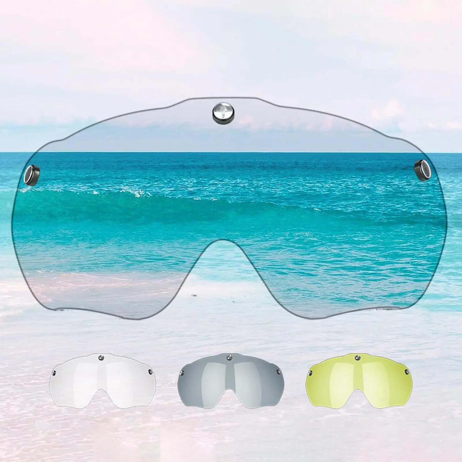 Magnetic Visor Lens PC Material Helmet Accessory Dustproof Windshield for Certified Bike Helmets
