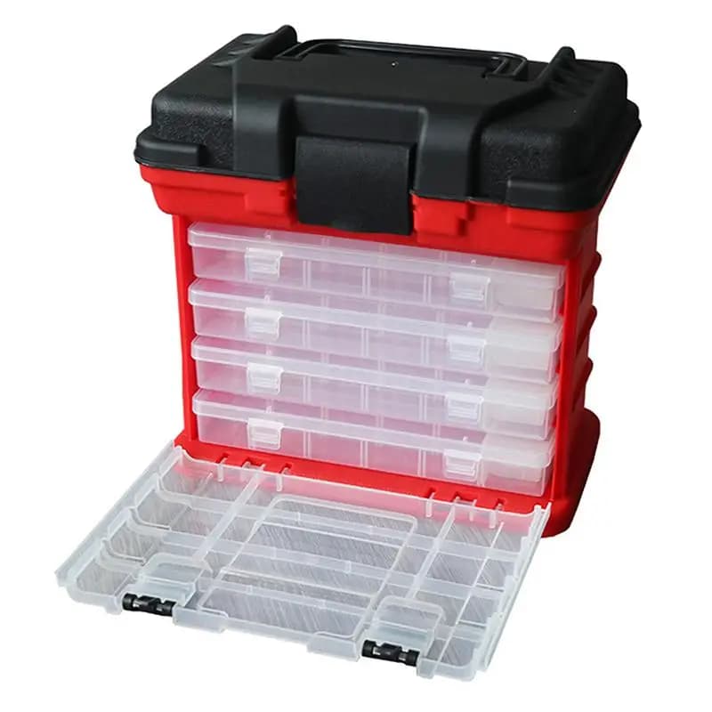 New Portable Handheld Fishing Tackle Box with 24 Compartments Multifunction Accessory Storage for Hooks and Small Tools Fishing