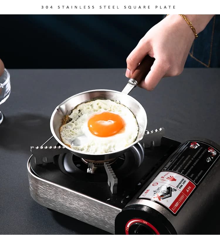 304 stainless steel mini pan special induction cooker small non-stick oil spraying hot oil