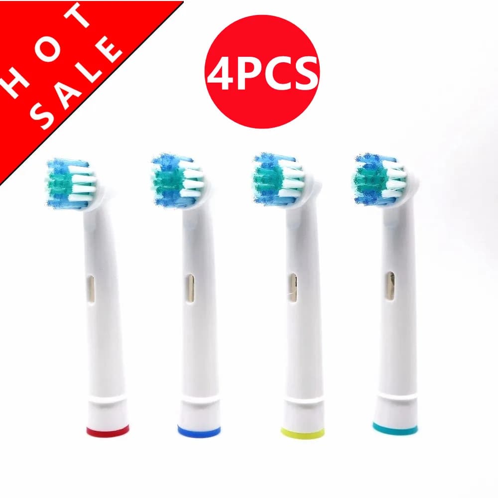 4 spare heads for Oral-B Fit Advance Power/Pro Health/Triumph/3D Excel/Vitality Precision Clean