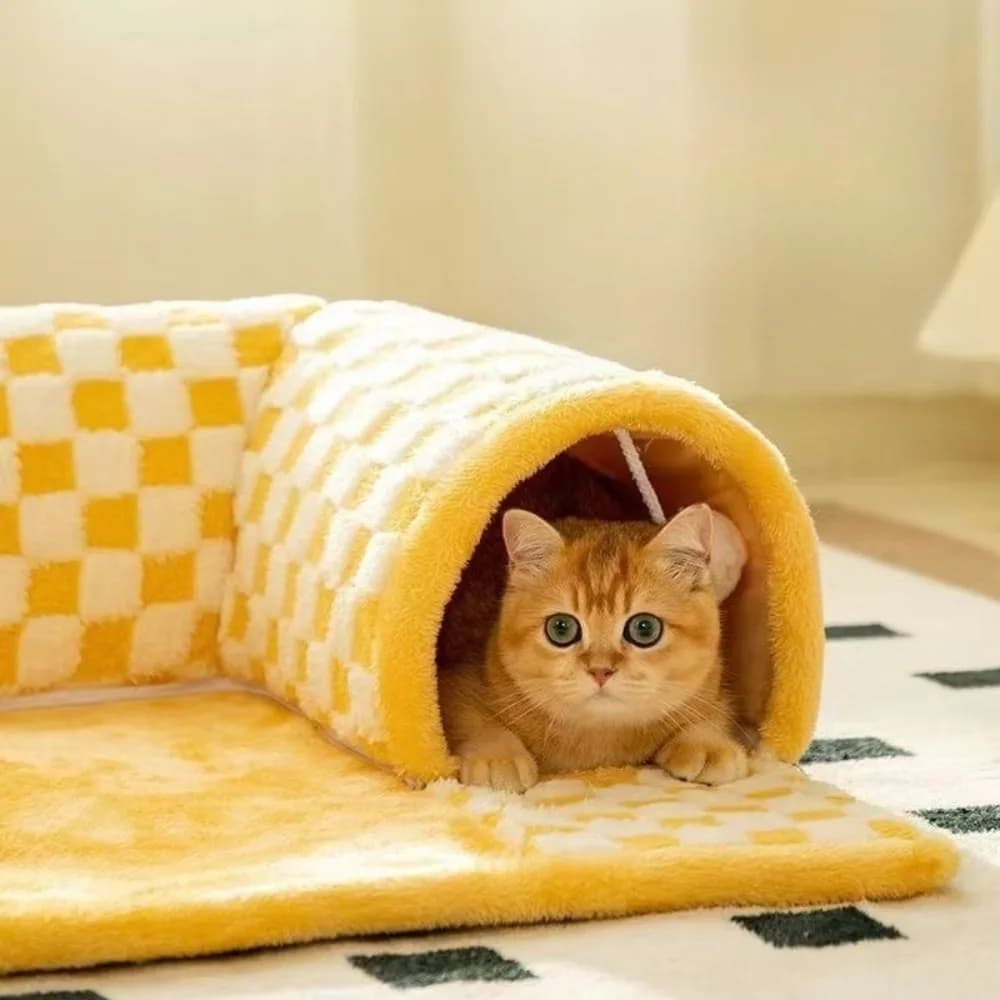 Nido per gatti Tunnel Labirinto Foro di scavo Letto per gatti Caldo per l'autunno inverno Adatto per tutte le stagioni Coperta invernale per animali domestici lavabile rimovibile