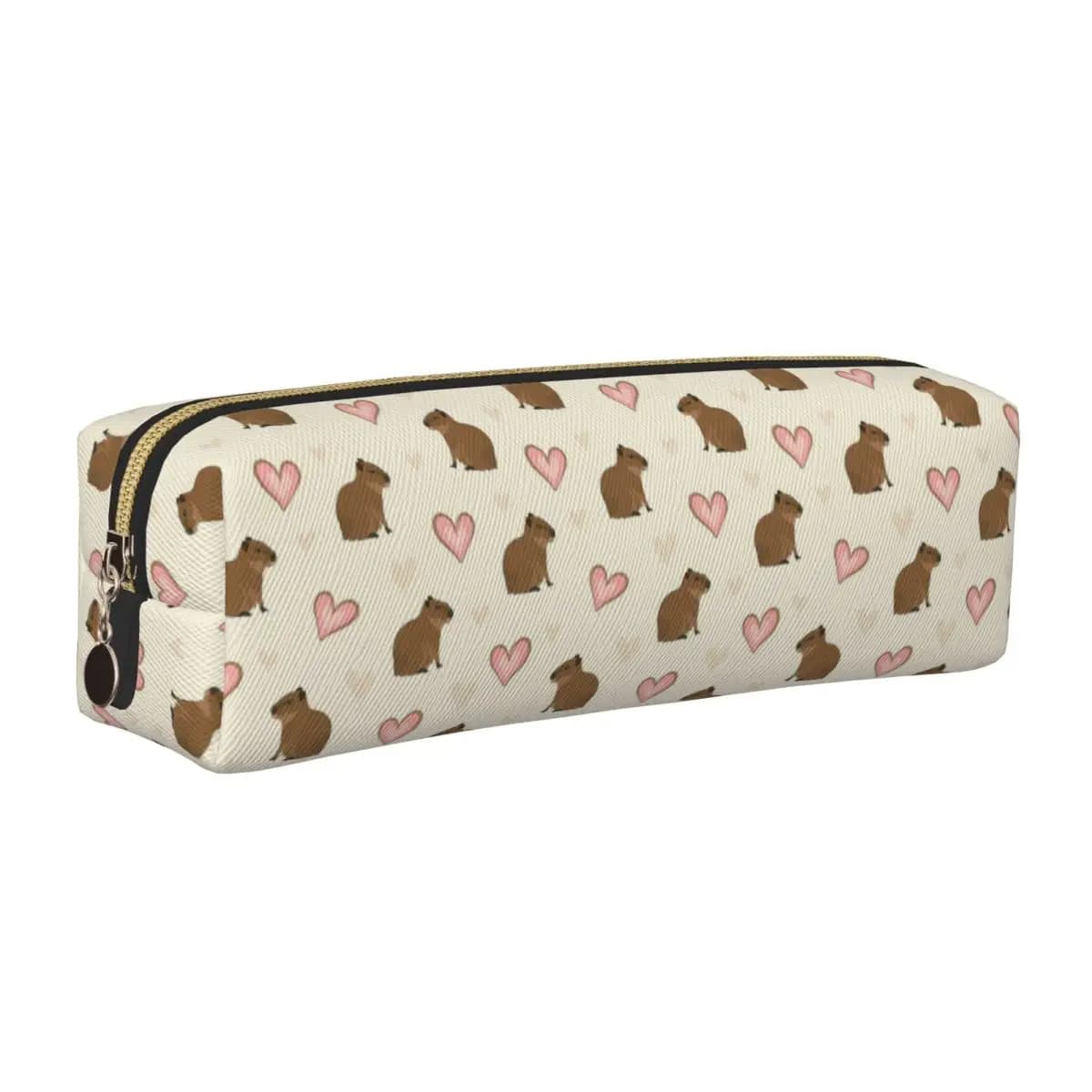 Cartoon Capibara Shaped Cartoon Box for Girls and Boys, Large Storage Bag, Office Gift, Chancellery