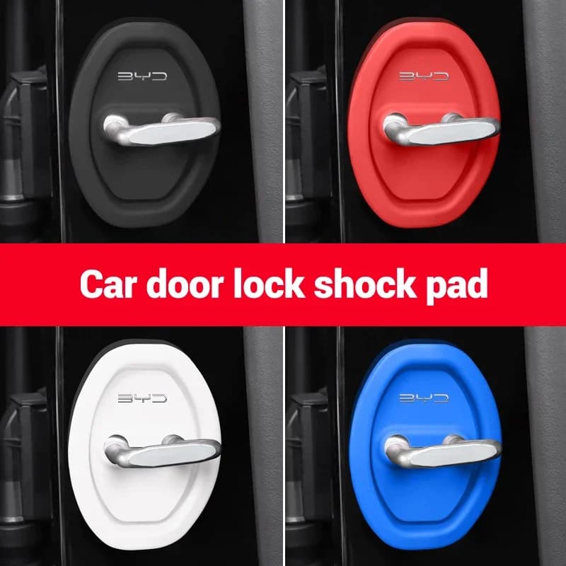 4Pcs Soft Silicone Auto Door Lock Stopper Case For BYD Atto 3 Qin Plus Seal Song Pro Max Dustproof Protection