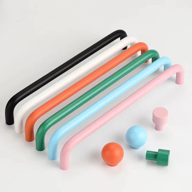 Maniglie per Mobili a U Colorate da 128mm, Pomelli e Maniglie per Cassetti, Armadi e Guardaroba per Camerette Bambini