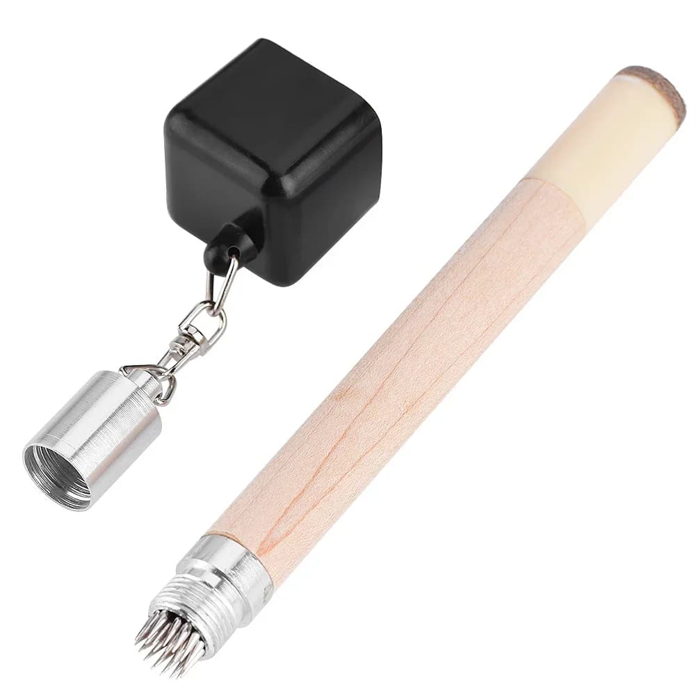 Strumento per pungiglione con punta per stecca da biliardo e snooker 2 in 1