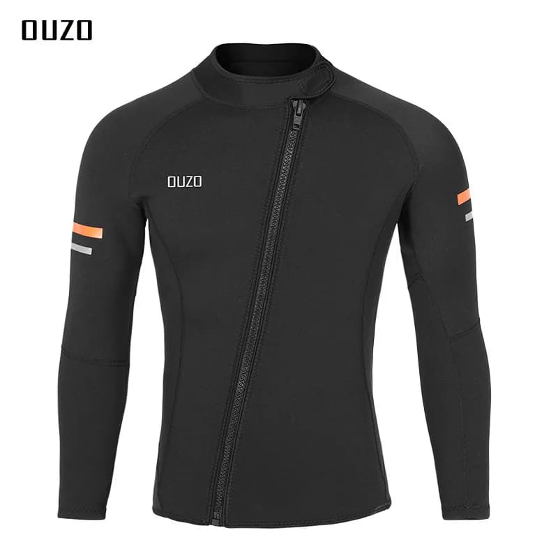 Muta Top/Bottoms 1.5 mm neoprene mutant jacket, Long-sleeved diver with front zipper for swimming, snorkeling, scuba diving