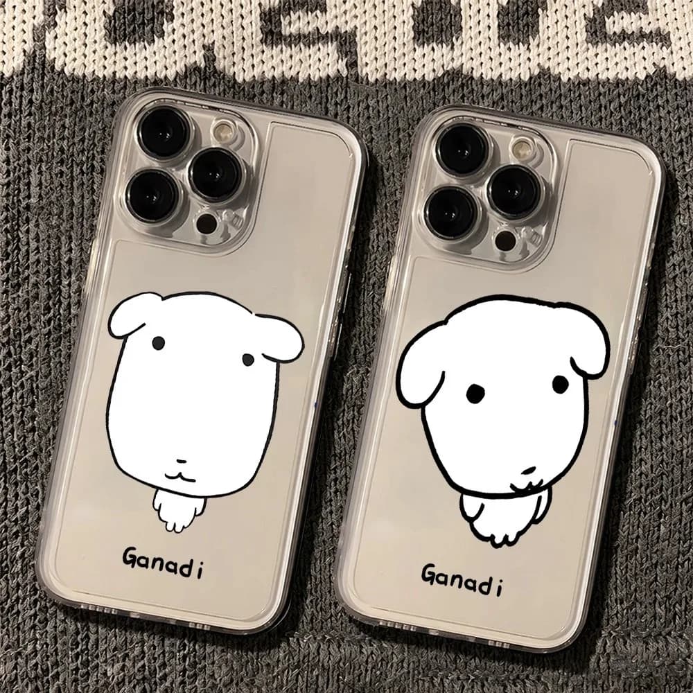 HOT Phone Case For iPhone 18 17e 17 16e 16 15 14 13 12 11 Mini Air Pro Max Plus Transparent INs Korean Ganadi puppyS Cute