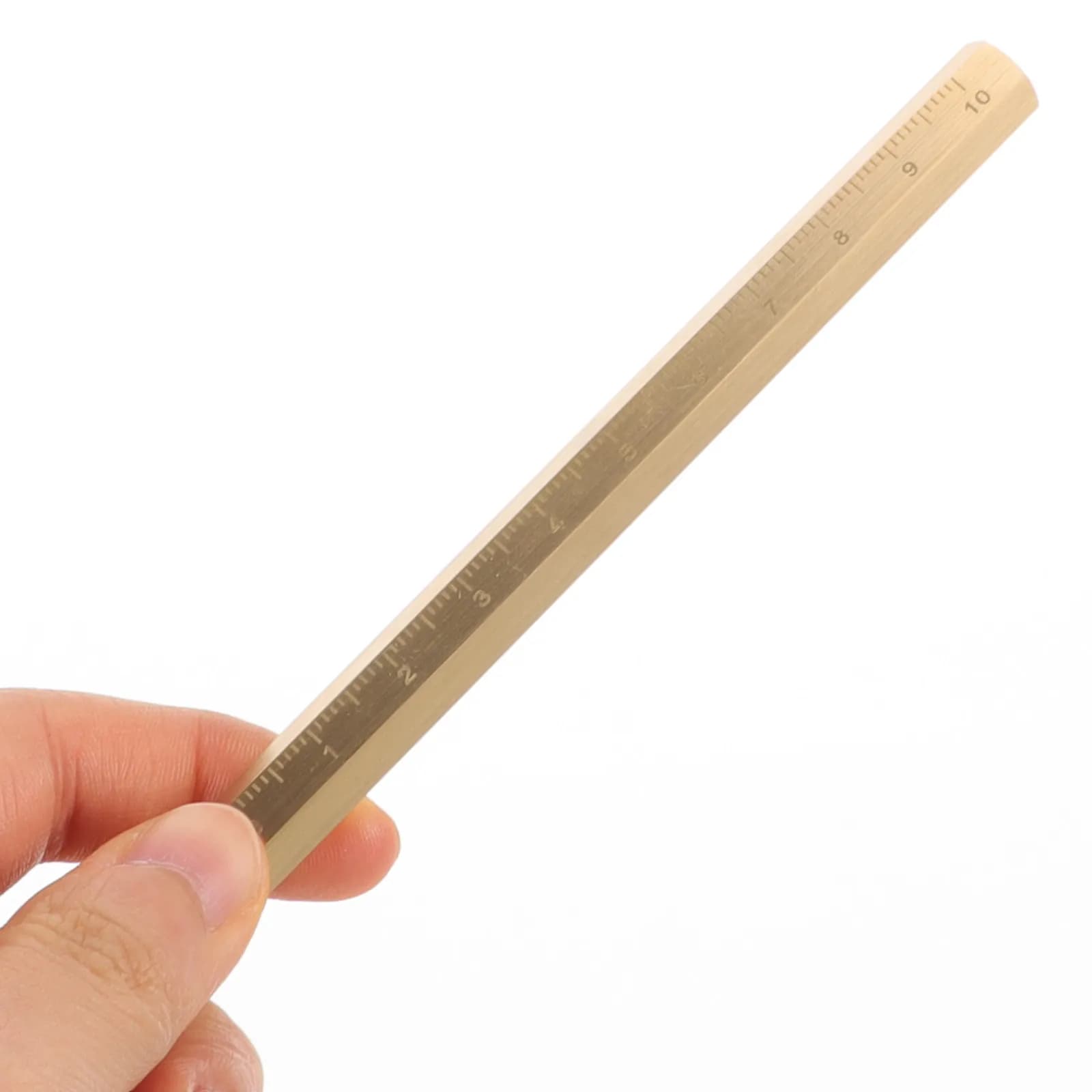 Penna esagonale in ottone con inchiostro gel vintage per ufficio, scuola, cancelleria, regalo, strumento per scrivere e disegnare