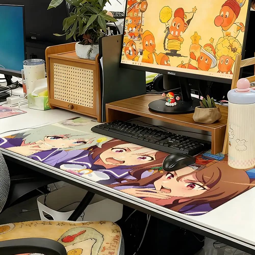 Cute U-Uma Musume Pretty Derby Mouse Pad Computer Mat Deskpad Laptop Keyboard Mat Office Large Landscape Mousepad