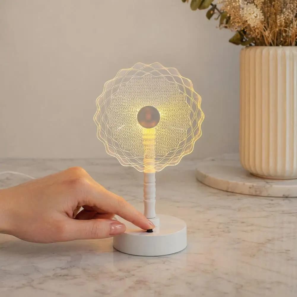 Battery Operated Night Light Acrylic Sunflower Night Light 3d Engraved Led Desk Lamp Usb Battery Powered Bedside Mood for Girls