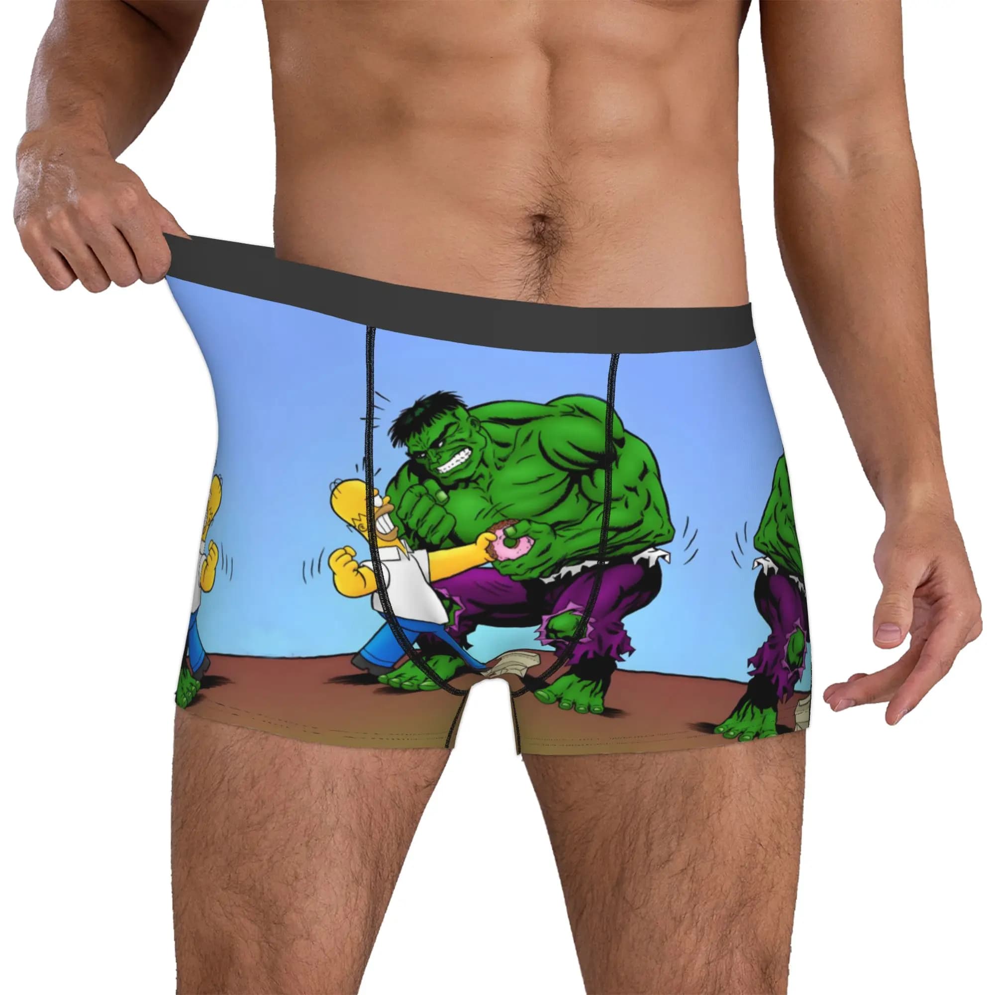 Intimo personalizzato H-Hulks da uomo, boxer traspiranti, mutande morbide per uomo