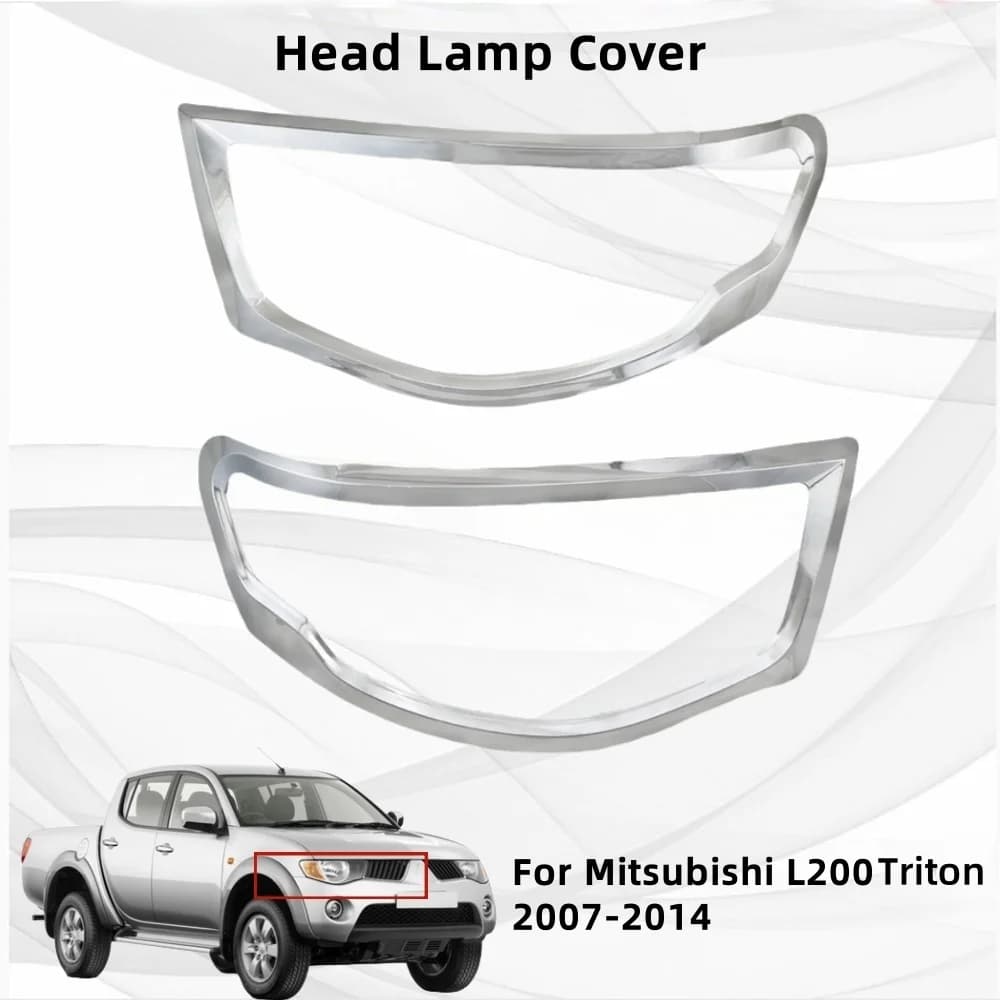 Car Accessories Exterior Components Decorate Head Lamp Cover For Mitsubishi L200 Triton 2007 2008 2009 2010 2011 2012 2013 2014