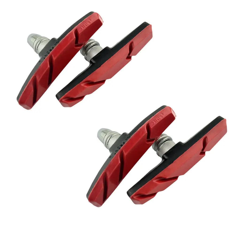 Pastiglie freno silenziose a forma di V da 2 paia adatte per BMX Road Mountain Bike Pastiglie freno silenziose e durevoli Accessori per biciclette