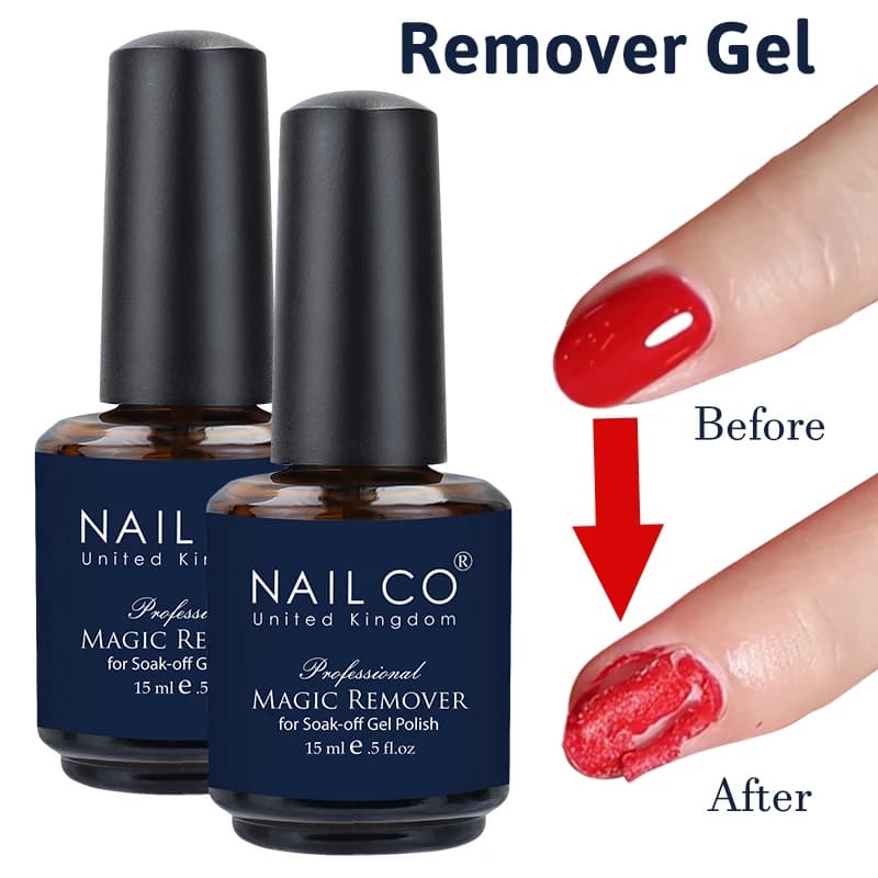 NAILCO 15ml Magic Remover Nail Gel Polish Remover UV Gel Polish Fast Remove Semi Permanent Varnish Polish Cancel Glue Gel Polish