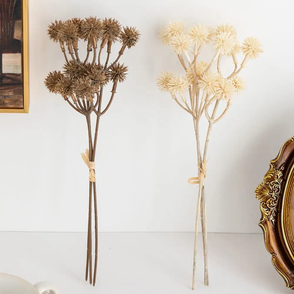 Artificial Plants Spike Ball Hot Sale Wedding Bride Bouquet House Vase Garden Dining Table Indoor Outdoor Gift Pack DIY Decor