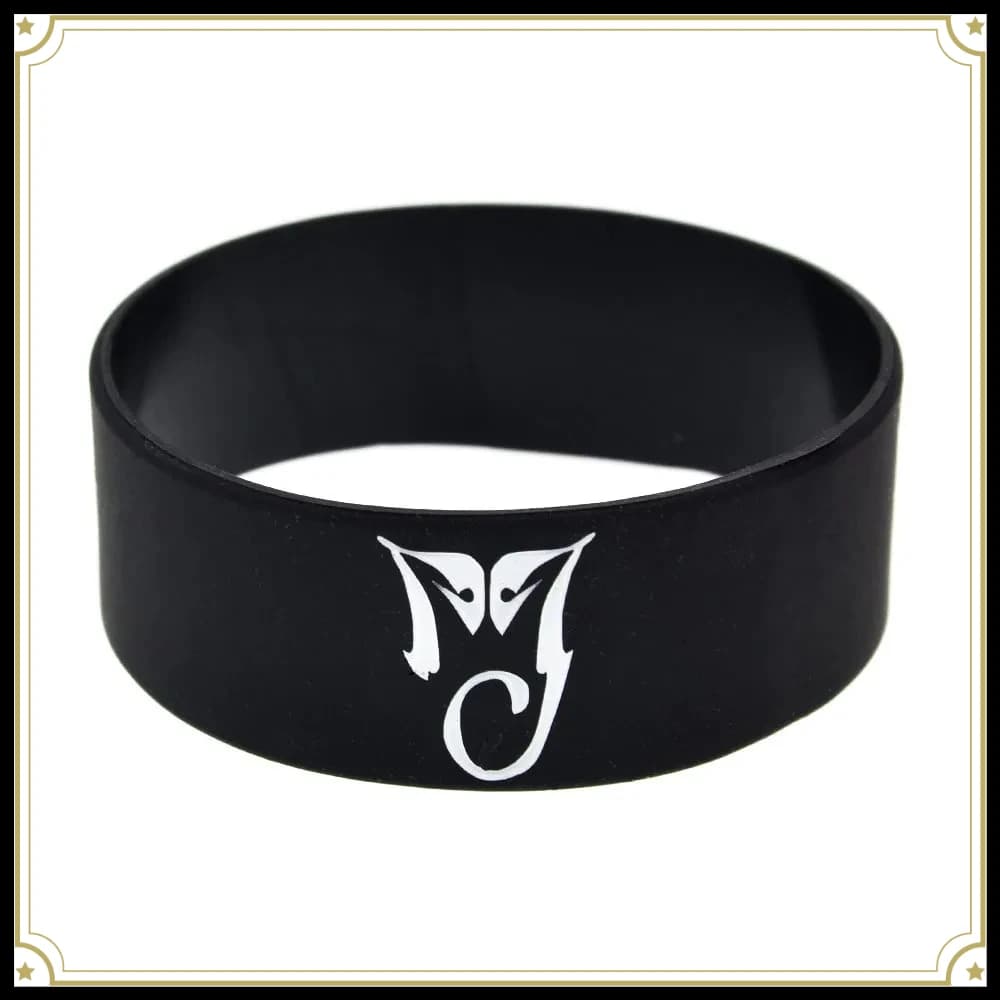 New Michael Jackson Silicone Bracelet, 1" Wide Fashion Wristband for Fan Collection & Gifting