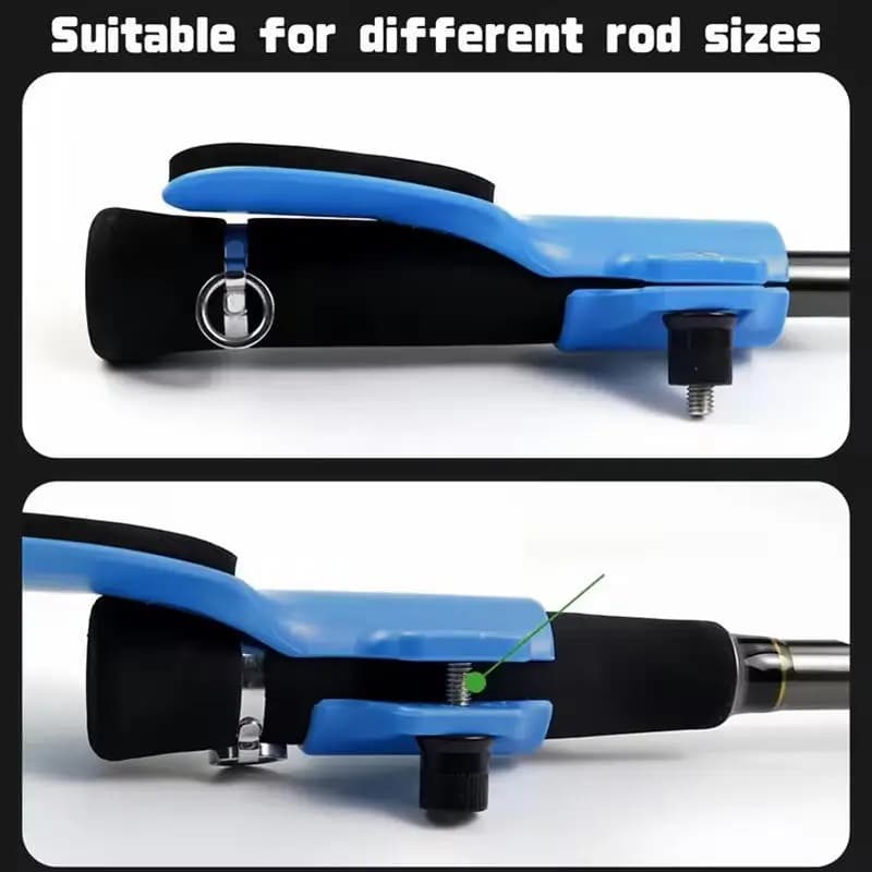 Supporto per Canna da Pesca 1 Pezzo, Impugnatura per Braccio e Gomito, per un Sostegno Ergonomico della Canna, Nero o Blu