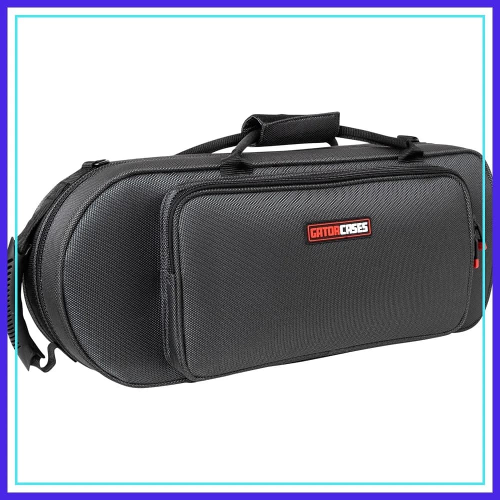 Custodia leggera in schiuma EPS per tromba Bb, borsa imbottita con tracolla, 22,5x9,5x7,25 pollici