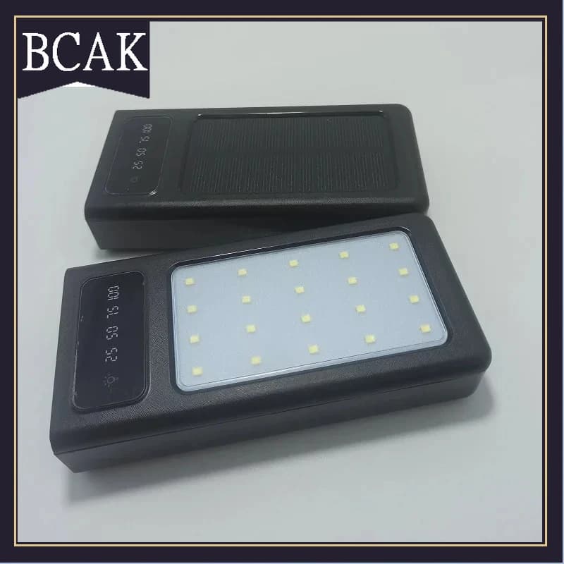BCAK 500000MAH Solar Power Bank, comodo cavo integrato ultrasottile, alimentatore mobile da campeggio all'aperto/200000mAh per Iphone