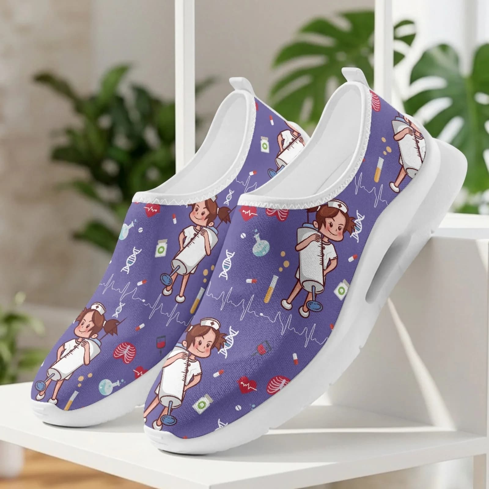 XIXIRIMIDO Women's Slip-on Wide-toed Shoe Nurse Shoes Men's Sneakers and Casual Shoes Zapatillas de Mujer Tenis Feminino Nurse