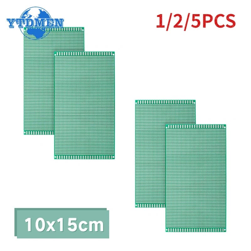 1-5PCS PCB Prototipazione Bordo 10*15cm Verde Singolo Lato Universale Schede Circuito Stampato Breadboard, per Arduino