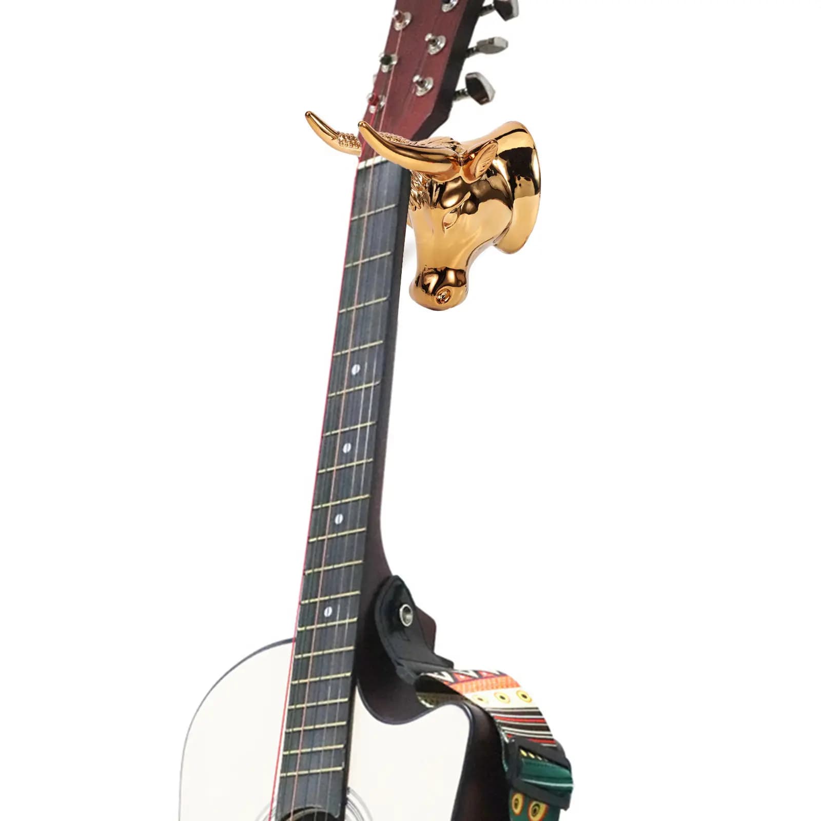 1Pcs Chic Ox Head Guitar Wall Hanger Hook for Electric Acoustic Guitar Stand Holder Wall Mounted Instrument Display Fix