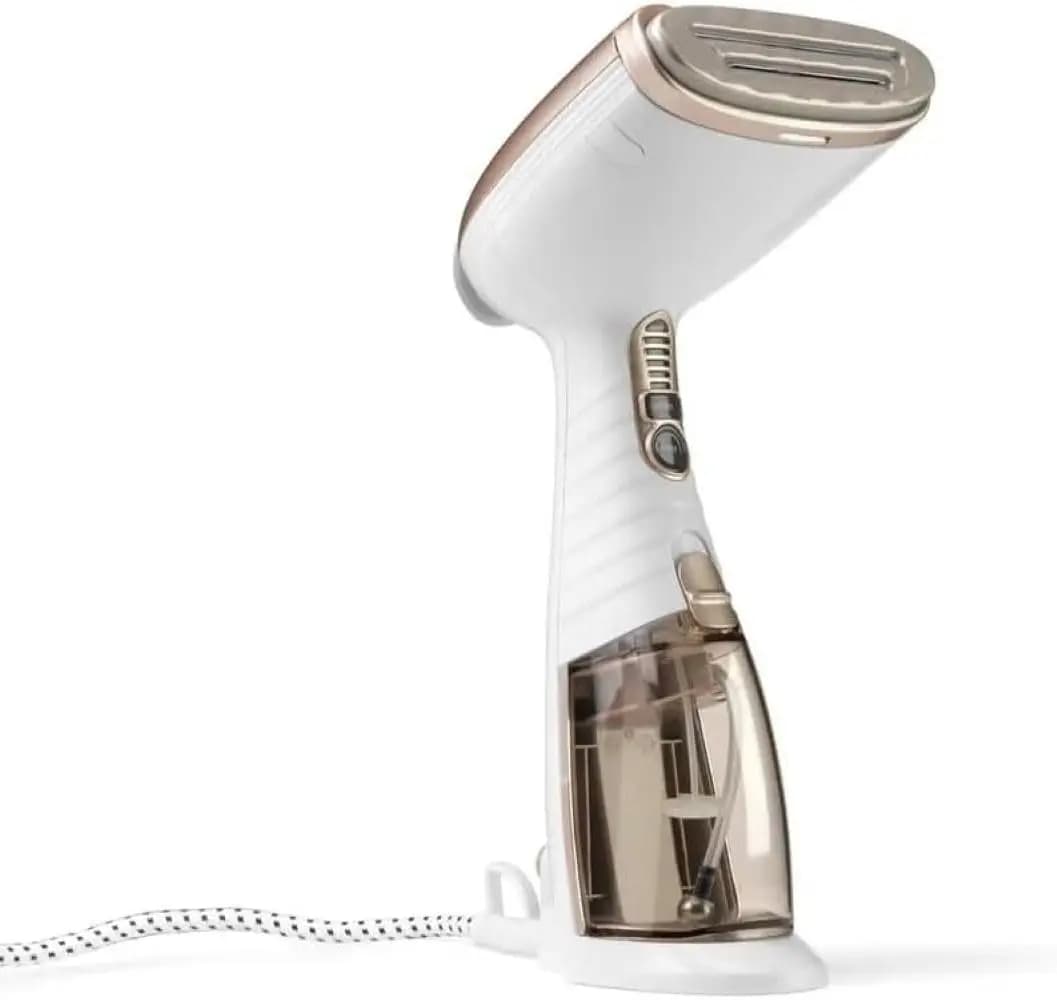 Vaporizzatore portatile per indumenti, vaporizzatore turbo da 1875 W per vestiti, vaporizzatore per tessuti forte penetrante in bianco/champagne