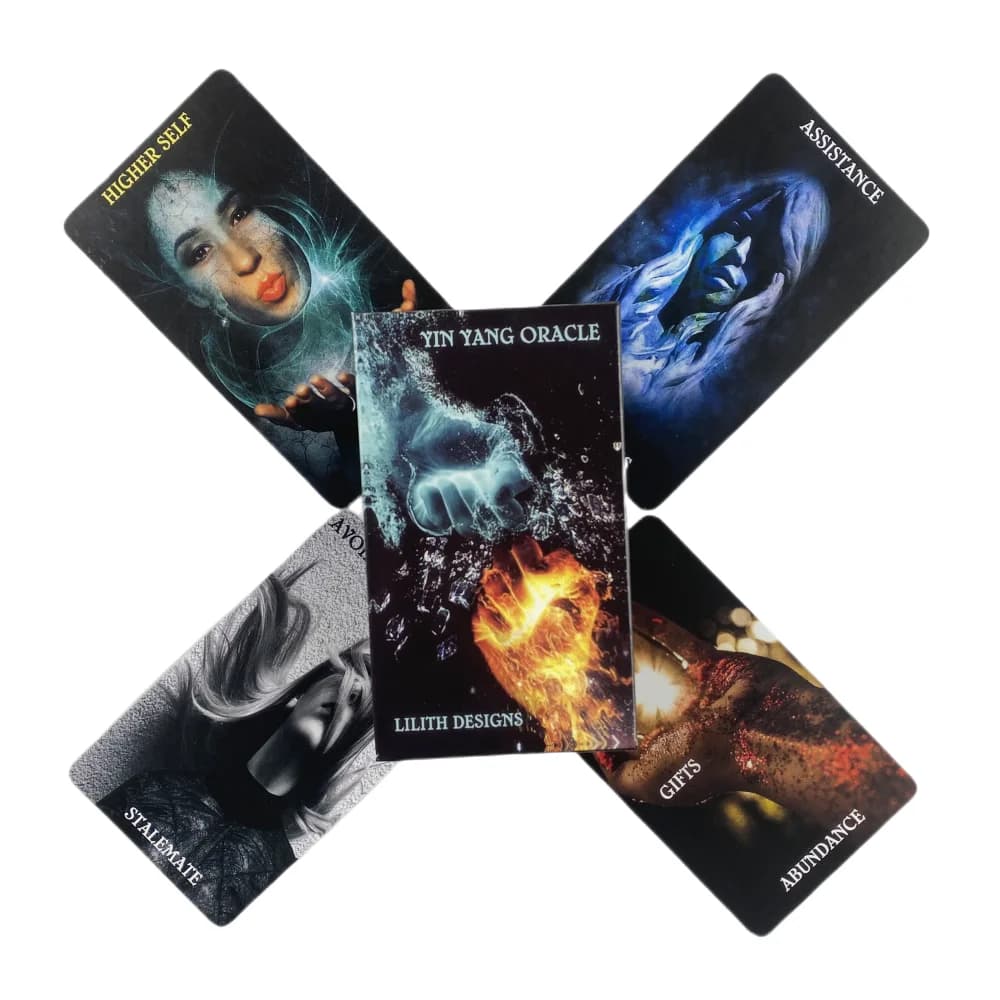 Carte Oracle Yin-Yang Un mazzo da 80 Tarocchi Yin Yang Visioni inglesi Edizione divinazione Borad Giocare a giochi