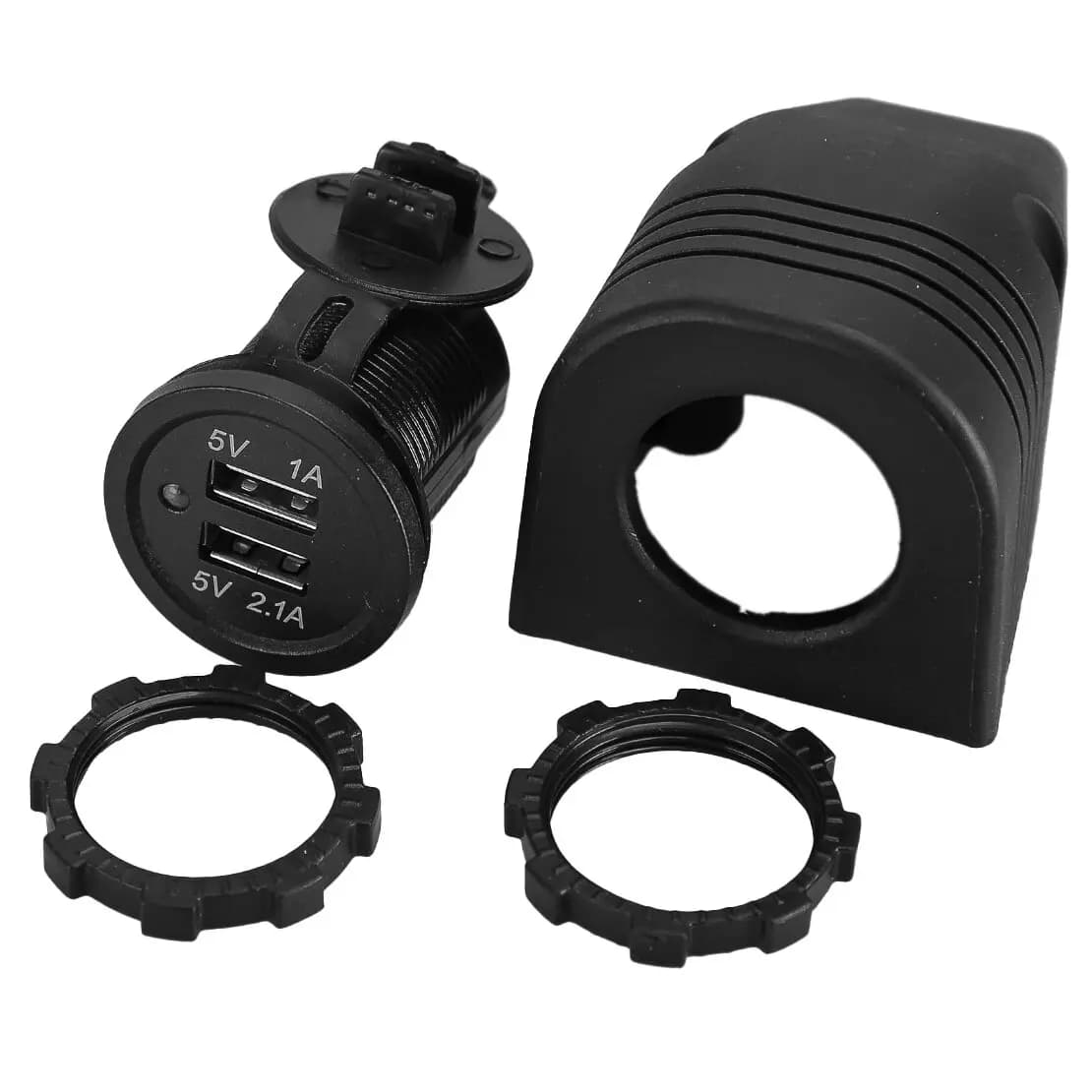 Base per tenda con indicatore LED blu e doppia presa USB per auto, barca, camper, roulotte - Nuovo