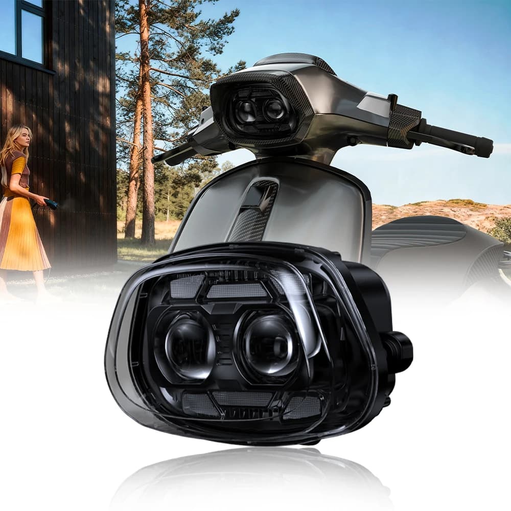 Faro LED per Moto Vespa Sprint 150 2017-2024, Luce Anteriore DRL 12V, Accessorio Faro LED