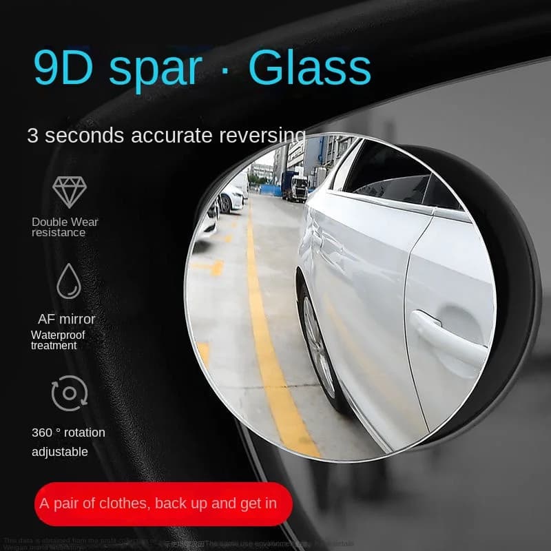 Car blind spot rearview mirror,wide-angle 360 ° adjustable small round mirror,car reversing assist rearview mirror,convex mirror