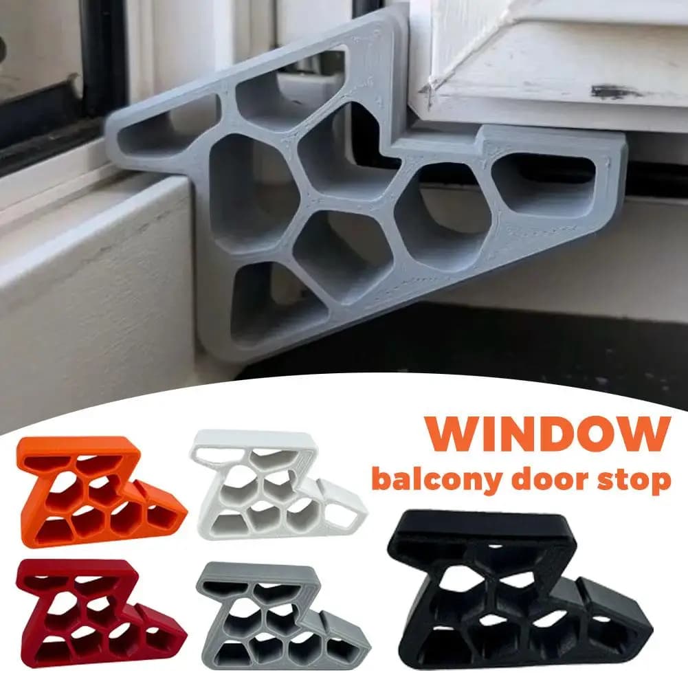 Non-Slip Balcony Window Door Window Balcony Door Stop Wedge Easy Sliding Window Locks Adjustable Home Office Bathroom Kitchen