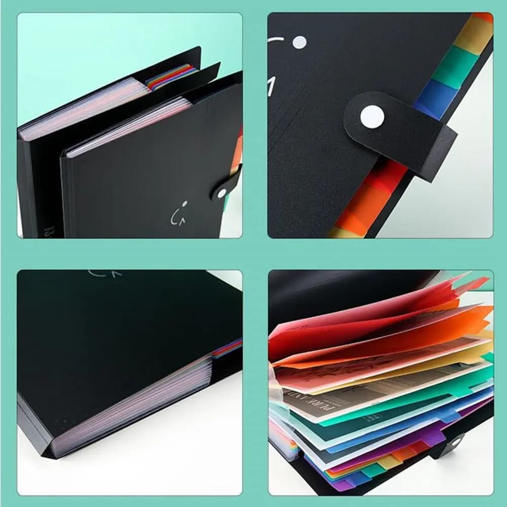 Busta Portadocumenti A4 con Chiusura a Bottone, Porta Carta A4, Porta Documenti, Organizer per Documenti