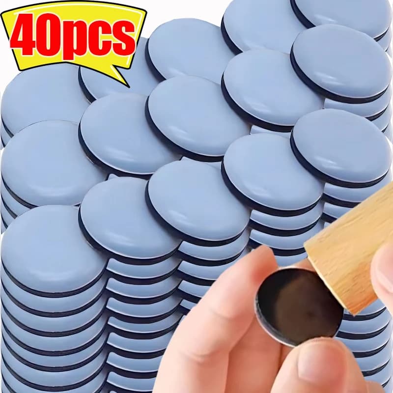 40-4PC Cuscinetti per cursori per mobili Tappetino autoadesivo per protezione del pavimento Tappetino per gambe in gomma antigraffio per divano, tavolo, sedia, accessorio per mobili