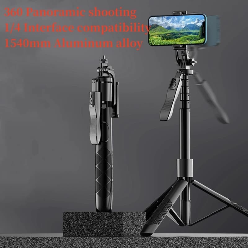 Wireless Selfie Stick Tripod Stand Bluetooth Remote 1/4 Interface Compatible Aluminum Alloyrod Balance Steady Shot For Live L16